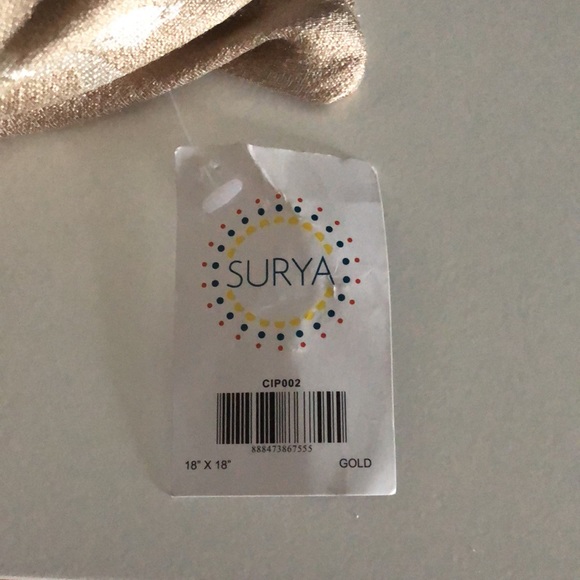 Metallic bird on branch all over pattern throw accent pillow cushion cover NWT - Picture 2 of 6